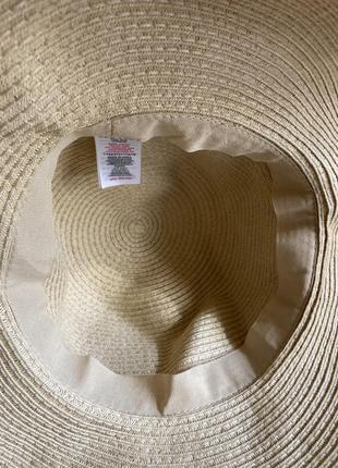 Соломенная бежевая космическая шляпка с лентой, шляпа пляжная солнцезащитная, панамка базовая6 фото