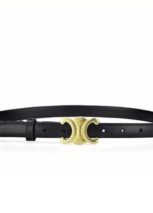 Ремінь пояс в стилі celine triomphe чорний