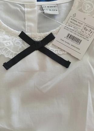 Белая рубашка на девочку lc waikiki 116-122 см2 фото