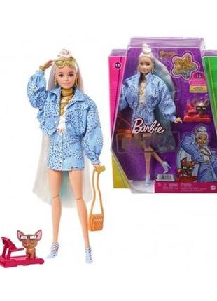 Кукла barbie extra блондинка, джинсовый стиль