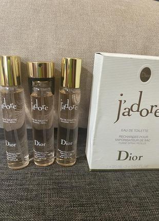 Dior jadore purse spray refills набір (edt/3х20ml), оригинал1 фото