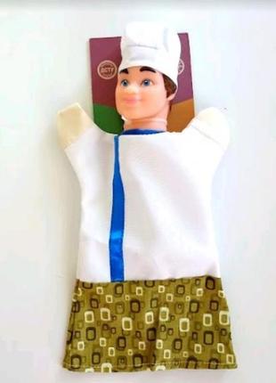 Лялька-рукавичка кухар театр (пластизоль  тканина)  в пакеті  25*11*3 см