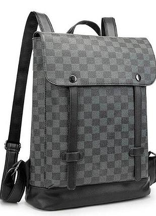 Мужской рюкзак портфель в клетку (1306)