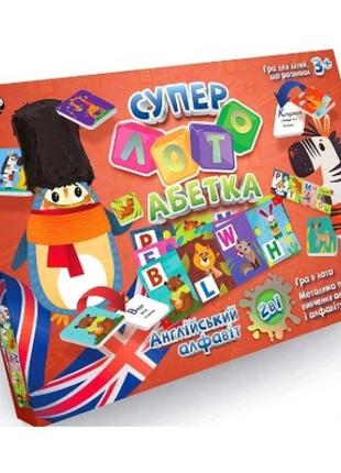 Игра карточная учебная алфавит 28 5*38*5 укр/англ. tm danko toys (1/10)