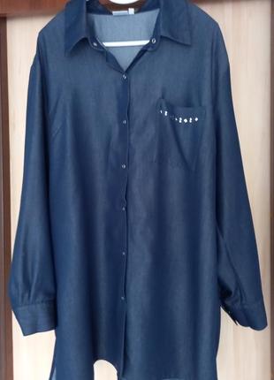 Стильна , натуральна сорочка великого розміру