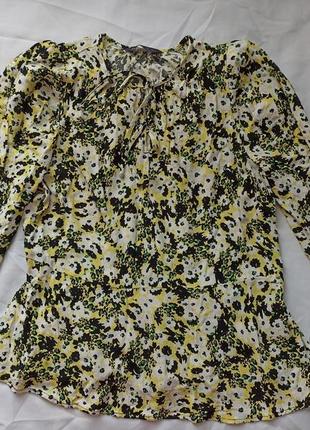 Блуза жіноча у квіти віскоза1 фото