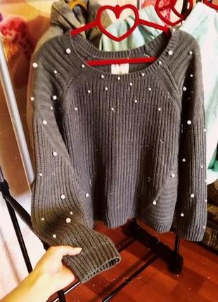 В'язаний светр з перлинами 2