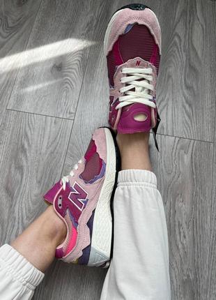 Топ • замшеві кросівки new balance 2002r bordo pink8 фото