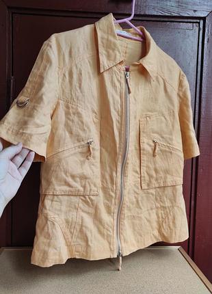 Лляний жакет персикового відтінку apriori