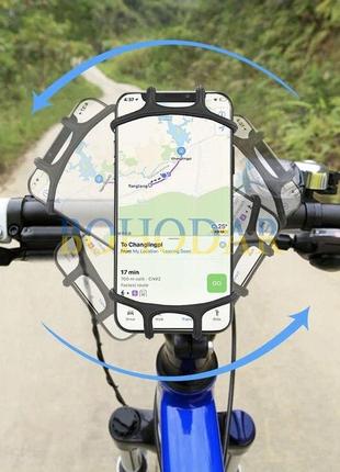Велотримач для телефону смартфону trizand 18283 кріплення кронштейн для велосипеда (мотоцикла/скутера) 360° типу "павук" польща!7 фото