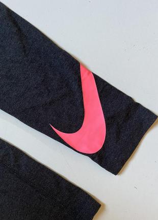 Лосины найк nike большое лого серого цвета размер s-xs4 фото
