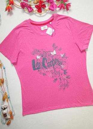 Суперовая брендовая футболка с принтом lee cooper 💜💖💜