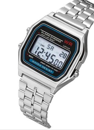 Годинник чоловічий/жіночий casio retro silver. срібло