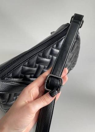 Женская сумка кросс-боди из кожзам, клатч на три отделения итальянского бренда gilda tohetti.4 фото