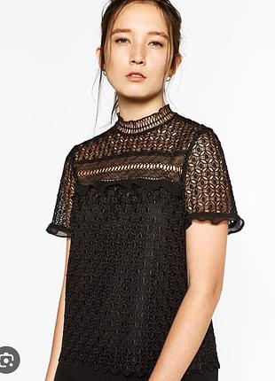 Кружевная блуза zara