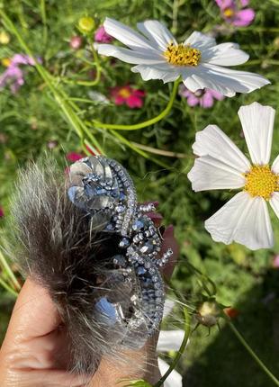 Знижка брошка з бісеру метелик2 фото