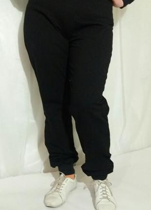 Жіночі літні спортивні штани з манжетами чорні коричневі бежеві52-54р.
