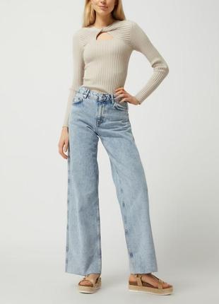 Широкі довгі джинси від mango, 34, 36, 38, 46р, запалення, оригінал