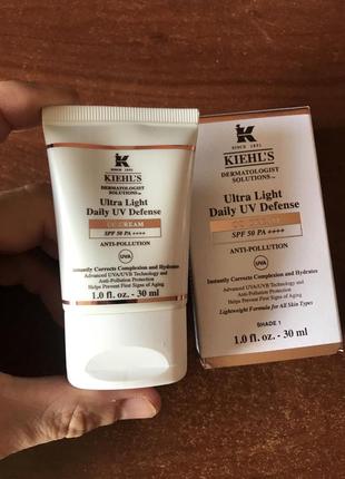 Kiehl's сс крем для лица spf50 ultra light daily uv defense cc cream с-крем віддітонк 1