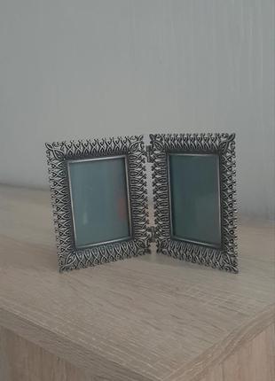 Металева рамка на два фото