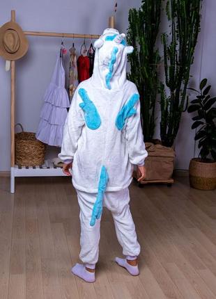 Кигуруми единорог бело-голубой (пижама)3 фото