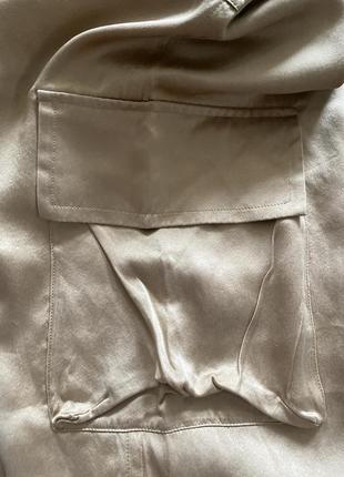 Шелковые укороченные брюки карго шелк 💯 tommy hilfiger 8 (38-40)5 фото
