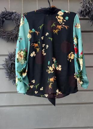 Блуза блузка цветочный узор принт zara