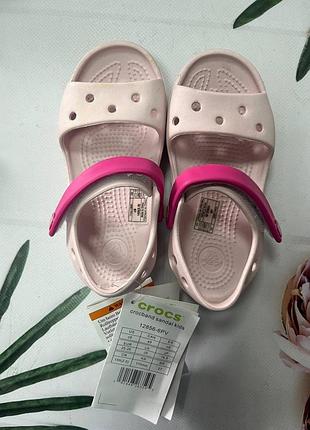 Женские кроксы сабо crocs crocband ice blue/white3 фото