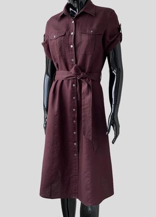 Лляне міді плаття сукня сорочка laura ashley 100% льон