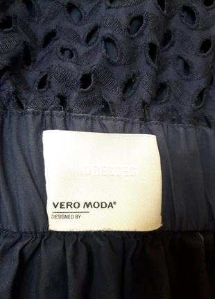 Синее хлопковое платье vero moda4 фото