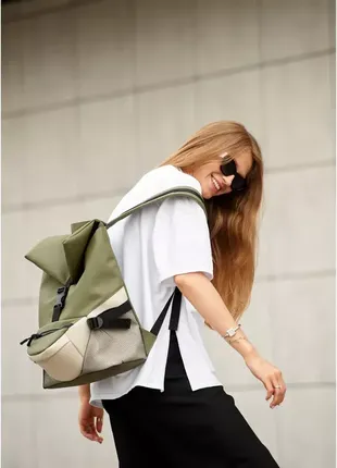 Женский рюкзак хаки6 фото