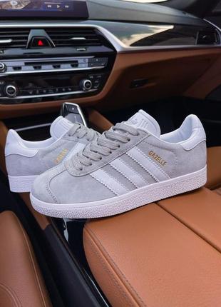 Мужские сникерсы adidas gazelle core gray  ⁇  36-44.2 фото