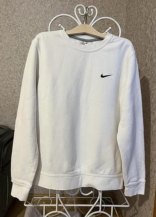 Белый свитшот на байке nike