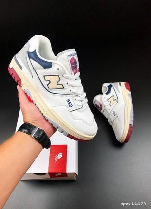 Кроссовки new balance 550 / мужские кожаные кроссовки для города / демисезонные спортивные кроссовки new balance