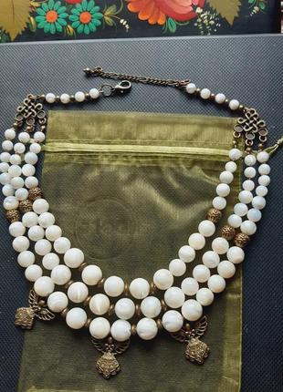 Баламути, намисто крила ангела з перламутру