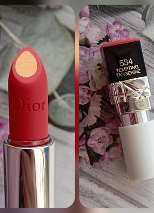 Матова помада з металічним сяйвом dior rouge dior