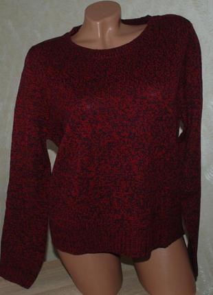 Кофточка принтованая бренда divided (h&m) / свободный крой/сине-красный меланж/