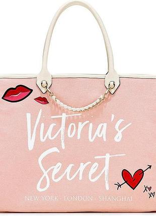 Сумка victoria’s secret angel city tote light pink1 фото