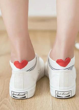 Носочки с сердечками / носки с сердцем / в полоску