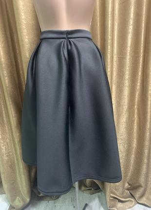 Пышная черная юбка shein ткань дайвинг размер l3 фото