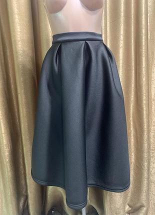 Пышная черная юбка shein ткань дайвинг размер l6 фото
