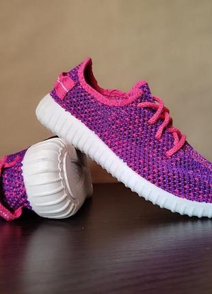 Фіолетові сітка кросівки кеди мокасини yeezy boost