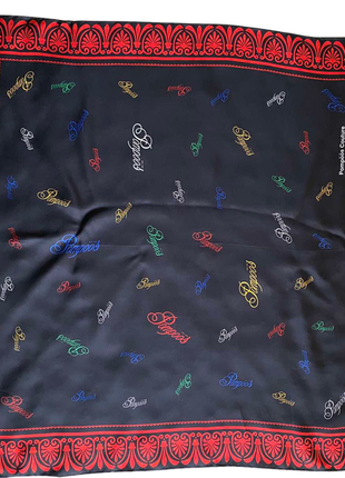 Шелковый платок pompöös couture 90*90 см италия черно-красная