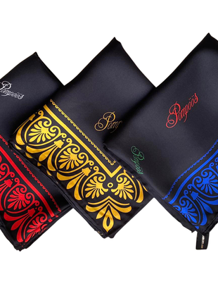 Шелковый платок pompöös couture 90*90 см италия черно-красная