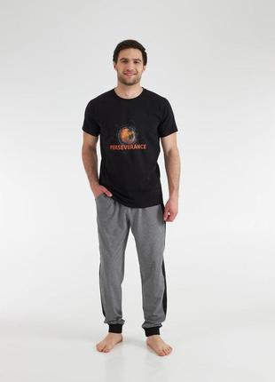 Мужская пижама "cosmic" (штаны и футболка) тм ellen (размер s)