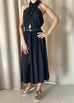 Оригинальное черное платье