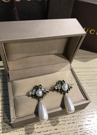 Сережки гуччі, позолота