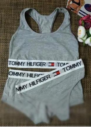 Комплект спортивного женского белья tommy hilfiger 3 в 15 фото