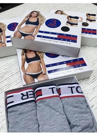 Комплект спортивного женского белья tommy hilfiger 3 в 14 фото