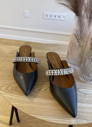 Кожаные  мюли нлепанцы kurt geiger